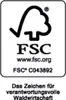The image shows the FSC logo and text related to responsible forestry. Produktbild-Vorschau