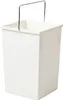 A white rectangular bucket with a metal handle. Podgląd zdjęcia produktu