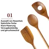 Kochlöffel Set Holz 3er Set, Küchenhelfer aus Akazienholz Produktbild-Vorschau 4