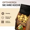Puluomis Küchenregal Gemüsebehälter mit Rollen, Gemüsebox Produktbild-Vorschau 2