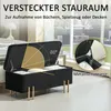 HOMCOM Gepolsterte Sitzbank mit Stauraum, Metall, Holz, Produktbild-Vorschau 4