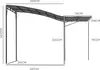 Pavillon mit klappbarer Dacherweiterung wetterfest 3 x 2,5 Produktbild-Vorschau 3