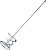 A silver mixer attachment for a drill, shown against a white background. Produktbild-Vorschau