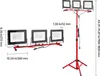 VEVOR Baustrahler LED mit Stativ, 21000 Lumen, 6000-6500K Produktbild-Vorschau 7