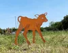 Kuh Kalb 52x56cm Gartenstecker Edelrost Gartendeko Produktbild-Vorschau 4
