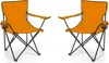 BigDean 2x Faltstuhl ORANGE Campingstuhl Anglerstuhl mit Produktbild-Vorschau 1