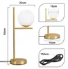ZMH Nachttischlampe Gold Modern Tischlampe 1 Flammig Metall Produktbild-Vorschau 7