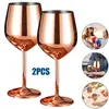 Verre à vin en acier inoxydable Ensemble de 2 verres Voir les images du produit 7
