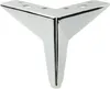 set di 4 gambe per mobili a stella, acciaio inox cromato, Anteprima dell’immagine prodotto 4