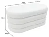 riess-ambiente Polsterbank VOGUE 85cm weiß Bouclé ovale Produktbild-Vorschau 2