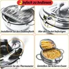 304 Edelstahl Fritteuse mit Thermometer & Abtropfgitter – Produktbild-Vorschau 3