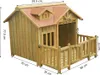 Wiltec psí bouda XL 93,5 x 77,5 x 70 cm, hnědá, dřevěná Náhled obrázku produktu 3