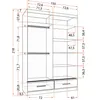 Schwebetürenschrank Kleiderschrank 150 cm Weiß/Weiß Produktbild-Vorschau 4