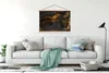 MuchoWow® Textilposter Marmor - Limette - Schwarz - Gold - Produktbild-Vorschau 3