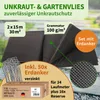 TTL GARDEN Unkrautvlies Set 30m² 2x15m 100g/m² + 50 Produktbild-Vorschau 1