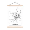 MuchoWow® Textilposter Tübingen - Karte - Stadtplan 120x180 Produktbild-Vorschau 1