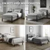 Letto imbottito ML-Design, 90x200 cm, grigio. Letto singolo Anteprima dell’immagine prodotto 5