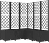 Pflanzkübel mit Spalier Schwarz 120x120x136 cm PP Produktbild-Vorschau 2