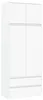 Skříň šatna s nástavcem 90x234 cm FRAMIRE B-9-NTIP bílá Náhled obrázku produktu 1