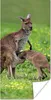 MuchoWow® Poster Känguru - Blumen - Jung 20x40 cm - Plakat Produktbild-Vorschau 1