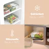 classbach® Meal Prep Boxen Glas mit Fächern | 3er Set | Produktbild-Vorschau 3