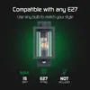 Ledvion LED Wandleuchte inkl. Sensor Anthrazit E27 Fassung Produktbild-Vorschau 4