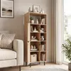 COSTWAY Sideboard, Küchenschrank mit 2 Rattantüren & 5 Produktbild-Vorschau 2