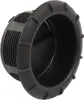 A black plastic end piece for a warm air vent system. Produktbild-Vorschau