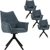 Esszimmerstuhl 4er Set Ginosa blau mit Armlehnen & Produktbild-Vorschau 1