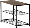 A shoe rack with a wooden top and two metal shelves. Náhled obrázku produktu
