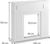 Vicco Kaminumrandung , 109 x 100 cm, Weiß Produktbild-Vorschau 3