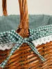 Kobolo Einkaufskorb geflochten Weide -mit Textil Produktbild-Vorschau 6