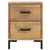 Nachttisch Braun 36x30x45 cm Massivholz Kiefer Produktbild-Vorschau 3