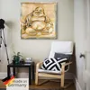 ARTland Leinwandbild Fröhlicher Buddha I Größe: 40x40 cm Produktbild-Vorschau 5