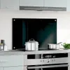 vidaXL Dos de cuisine noir 80x50 cm verre trempé Voir les images du produit 2