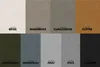 A collage of fabric swatches in various colors, each labeled with its name. Produktbild-Vorschau