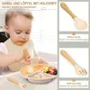 Kindergeschirr-Set Silikon Baby Geschirrset, Rutschfest Produktbild-Vorschau 4