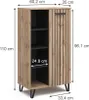 Kommode Vicco Amber Eiche Wotan 35 x 110 cm mit 1 Tür, Produktbild-Vorschau 3