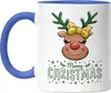 Merry Christmas Tasse Blau Geschenkidee Rentier-Fans Rudolf Produktbild-Vorschau 1