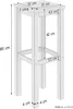 A line drawing illustration of a bar stool with dimensions indicated. Anteprima dell’immagine prodotto