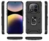 Multiple views of a black smartphone case with a ring holder, presented on a white background. Náhľad obrázku produktu