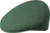 Kangol Flat Cap Schiebermütze 504 aus reiner Wolle in grün
