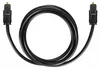 A black audio cable coiled on a white background. Voir les images du produit