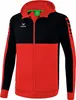 Erima Six Wings Trainingsjacke mit Kapuze Rot/Schwarz - XL Produktbild-Vorschau 4