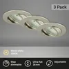 Three recessed LED lights are shown mounted in a ceiling. Anteprima dell’immagine prodotto