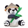 Plüsch Laber-Panda Bao Bao mit Hut und Bambus 145x12x18cm Produktbild-Vorschau 6