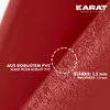 A close-up view of a red material, likely a floor mat, showing its texture and thickness. Text overlays provide product details. Náhled obrázku produktu