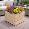 Blumenkasten Holz 30x30x28 cm – Kleiner Quadratischer Produktbild-Vorschau 3