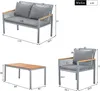 Merax 4-tlg. Garten-Lounge-Set mit Stahlrahmen und Produktbild-Vorschau 7