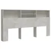 vidaXL Kopfteil mit Ablagen Betongrau 200x19x103,5 cm -  Produktbild-Vorschau 10